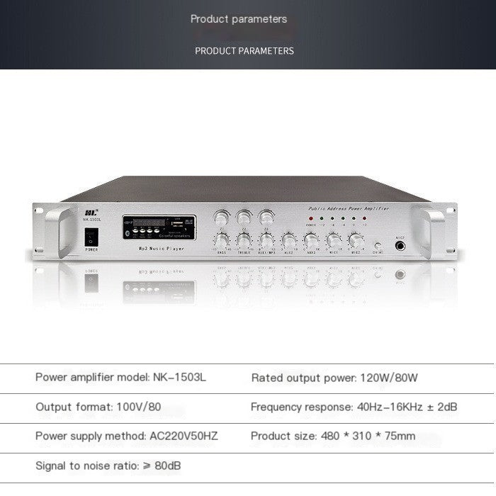 150W Broadcast Audio Amplifier - compact broadcast amplifier